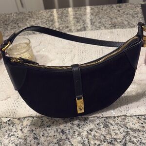 Ralph Lauren Black Suede Polo ID